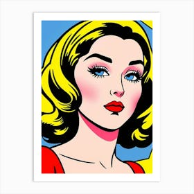 The Color of Confidence: A Woman's Pop Art Portrait Pop Art Art Print