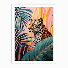 Leopard 4 Tropical Animal Portrait Art Print