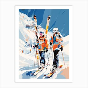 Whistler Blackcomb   British Columbia Canada, Ski Resort Illustration 0 Art Print