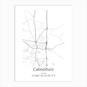 Caboolture,Australia Minimalist Map Art Print