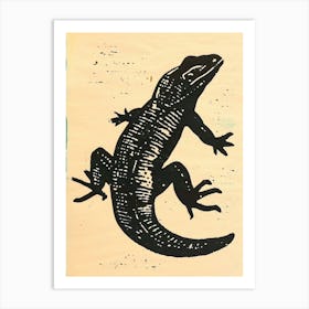 Grand Cayman Gecko Bold Block 1 Art Print