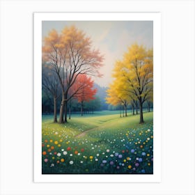 Autumn In The Park 1 Art Print