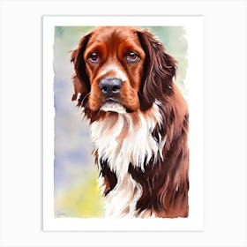 Sussex Spaniel 3 Watercolour Dog Art Print
