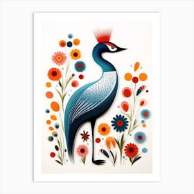 Scandinavian Bird Illustration Grebe 3 Art Print