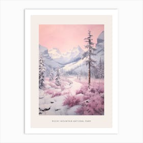 Dreamy Winter National Park Poster  Rocky Mountain National Park United States 2 Art Print