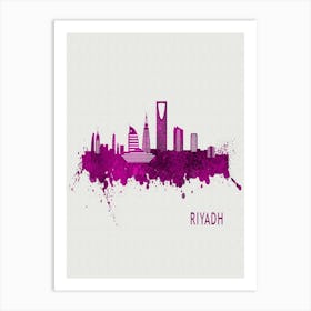 Riyadh Saudi Arabia City Purple Art Print