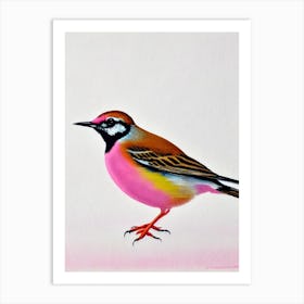 Lark Watercolour Bird Art Print