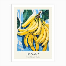 Marche Aux Fruits Bananas Fruit Summer Illustration 2 Art Print