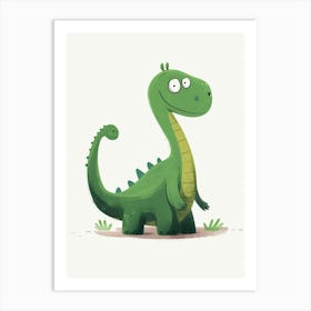 Cartoon Dinosaur Art Print