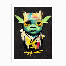 Yoda Basquiat Street Art Art Print