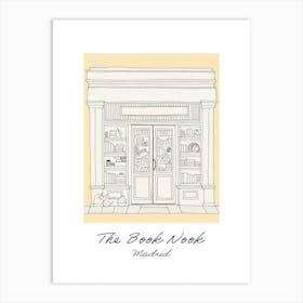 Madrid The Book Nook Pastel Colours 2 Poster Art Print
