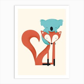 Fox and Koala Art Print