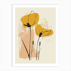 Pune Flower Market Boho Minimalist Style Art Print