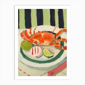 King Crab 2 Italian Still Life Painting Art Print