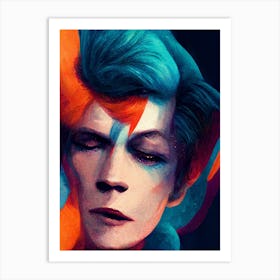Bowie Moonage Daydream Ziggy Stardust Portrait Art Print