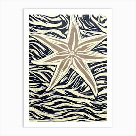 Starfish Linocut Art Print