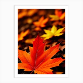 Beautiful Fresh Autumn Leaves Art Print