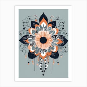 Abstract Flower Canvas Print Art Print