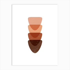 Smooth Brown Triangles Art Print