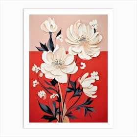 White Flowers 8 Art Print