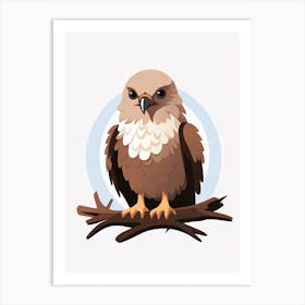 Baby Animal Illustration  Eagle 1 Art Print