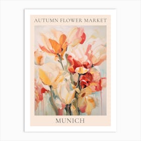 Autumn Flower Market Poster Munich 2 Art Print