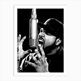 Ice Cube Line Illustration 4 Art Print