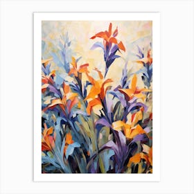 Fall Flower Painting Lobelia 3 Art Print