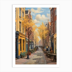 9.Streets of Amsterdam, Van Gogh, frescoes. Art Print