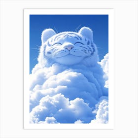 Tiger In Clouds Art Print