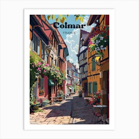 Colmar France Vibrant Art Illustration Art Print