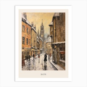 Vintage Winter Painting Poster Bath United Kingdom 2 Art Print