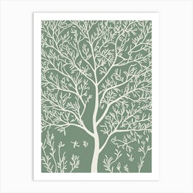 Line Art Tree Art Print