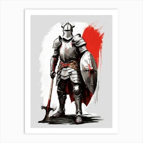 Knight In Armor 2 Art Print