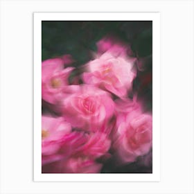 Blurred Moving Flowers Poster