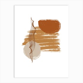 Mid Century Inspired Abstract Painting 2 Art Print