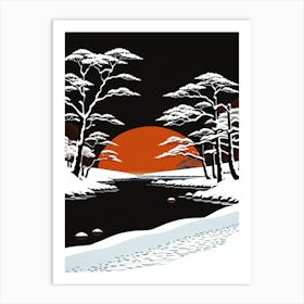 Snow Winter Nature Landscape Frost Art Art Print