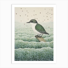 Ohara Koson Inspired Bird Painting Dipper 2 Art Print