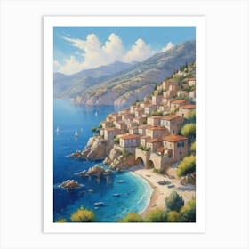 Mediterranean Village Art Print