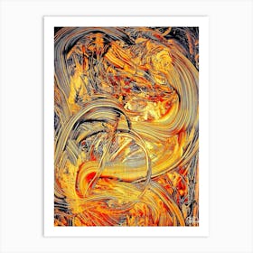 Shenlong in the flames Art Print