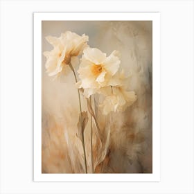 Boho Dried Flowers Daffodil 1 Art Print