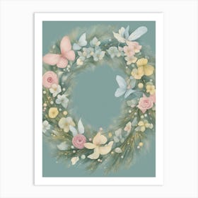 Spring Wreath Art Print