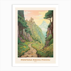 Montana Machu Picchu Peru Hike Poster Art Print