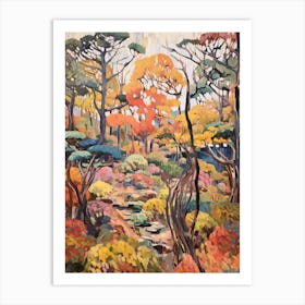 Autumn Gardens Painting Rikugien Gardens Japan 3 Art Print