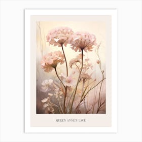 Floral Illustration Queen Annes Lace 4 Poster Art Print