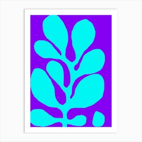 Funky Turquoise Flower Art Print