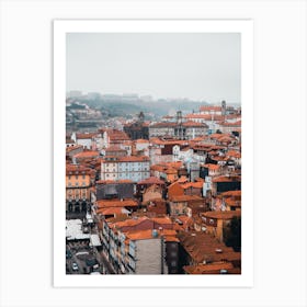 City of Porto in fog | cityviews of Portugal Art Print