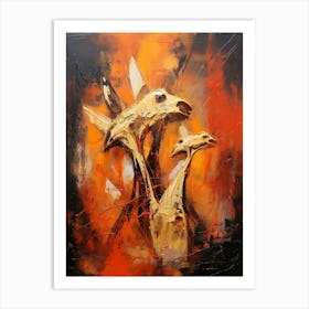 Giraffe Abstract Expressionism 3 Art Print