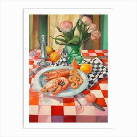 Shrimp 2 Still Life Painting Art Print