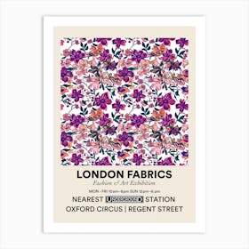 Poster Bloom Burst London Fabrics Floral Pattern 1 Art Print